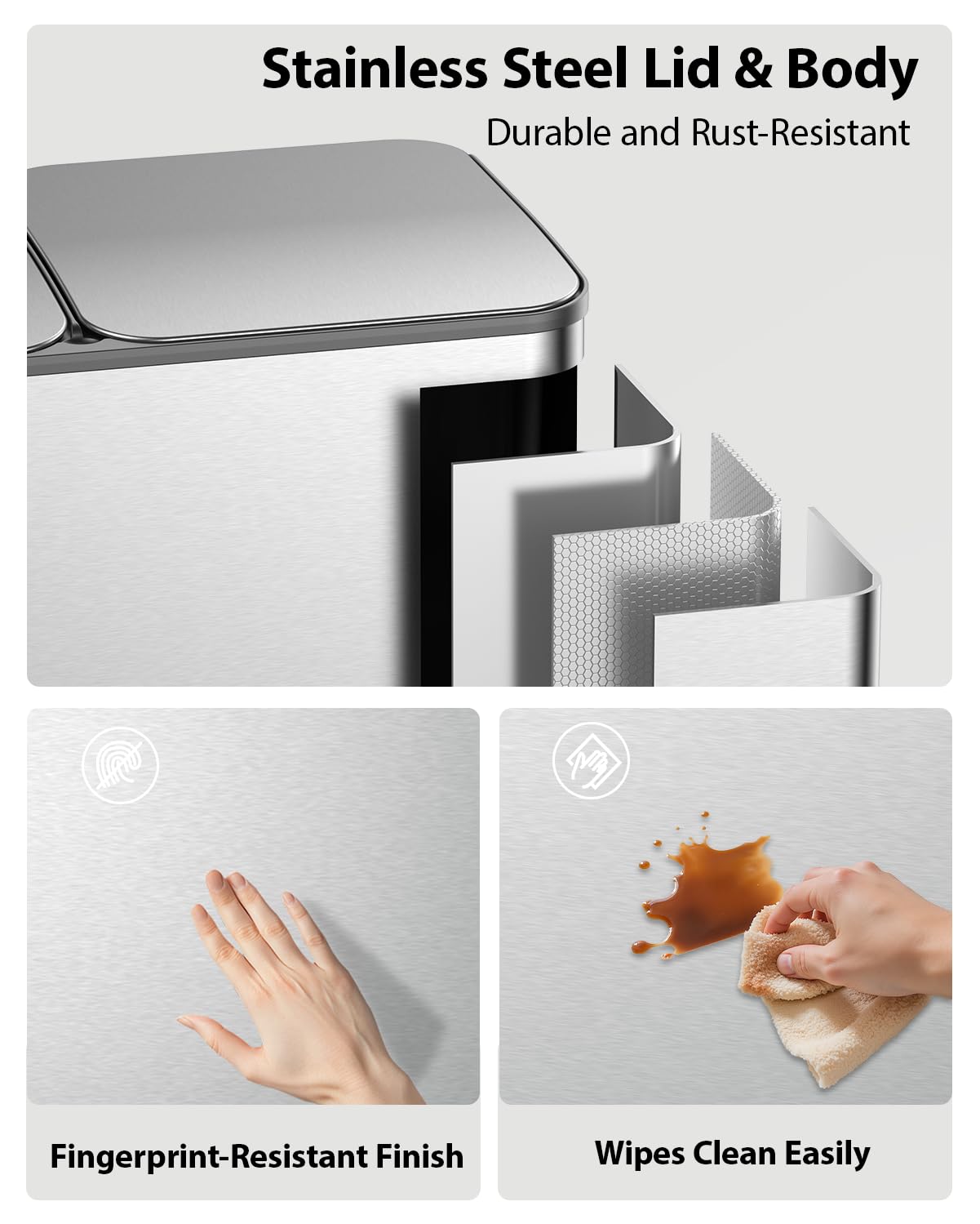 Double Trash Can Kitchen 26 Ga - Office Furniture Recycling review and price